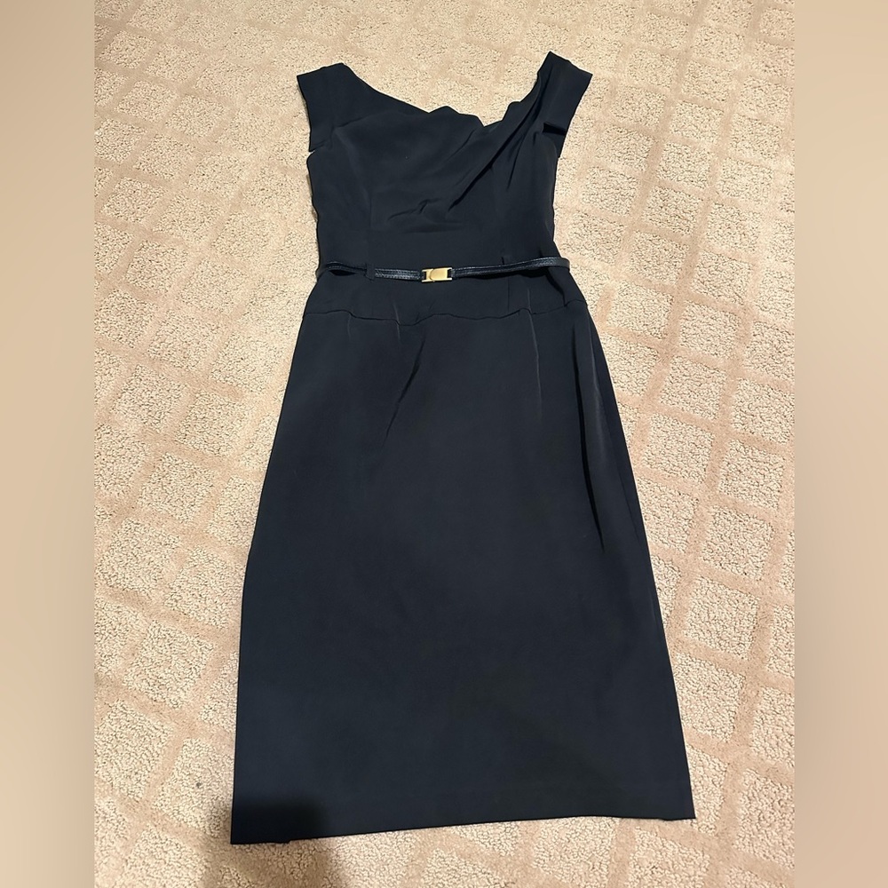 Black Hālo Belted Dress